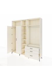 Hyperion Dolap 9 Raflı 3 Çekmeceli 2 Askılı 220x44x243 Aytaşı-Aytaşı/Aytaşı