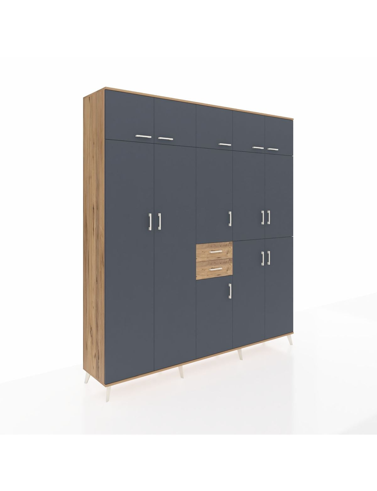 Hyperion Dolap 10 Raflı 2 Çekmeceli 3 Askılı 220x44x243 - S553M027V27B