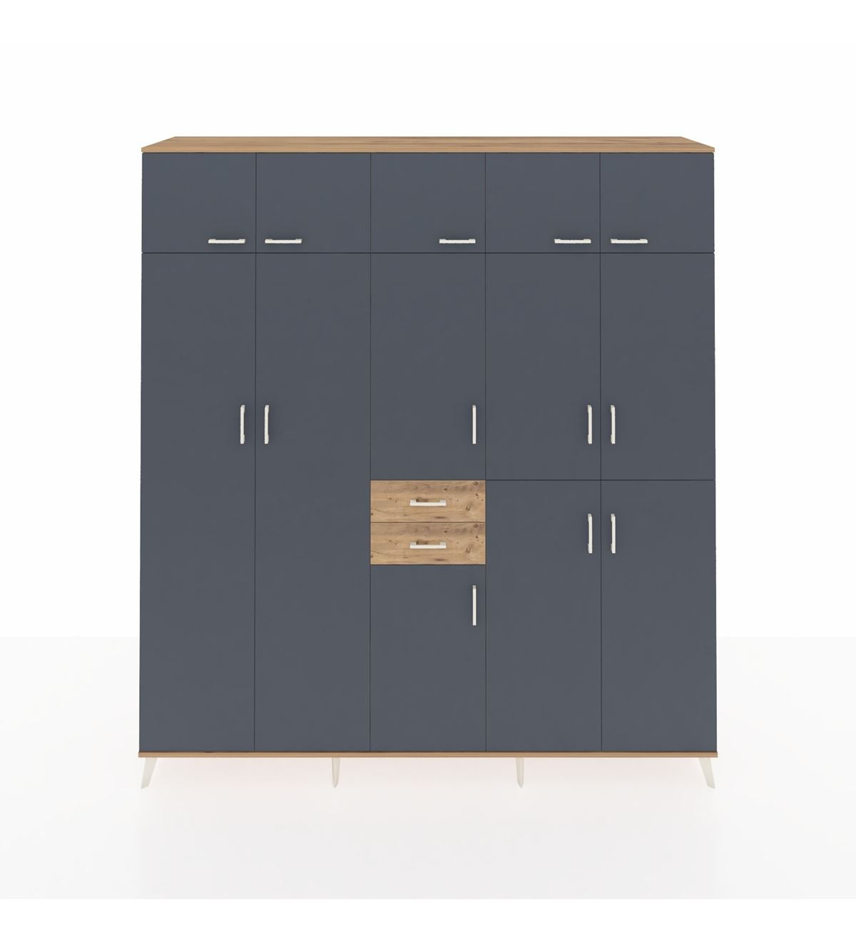 Hyperion Dolap 10 Raflı 2 Çekmeceli 3 Askılı 220x44x243 - S553M027V27B