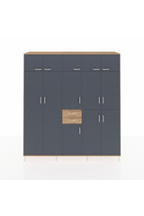 Hyperion Dolap 10 Raflı 2 Çekmeceli 3 Askılı 220x44x243