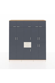 Hyperion Dolap 10 Raflı 2 Çekmeceli 3 Askılı 220x44x243 Çam-Antrasit/Aytaşı