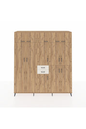 Hyperion Dolap 10 Raflı 2 Çekmeceli 3 Askılı 220x44x243 Çam-Çam/Aytaşı