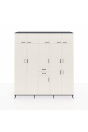 Hyperion Dolap 10 Raflı 2 Çekmeceli 3 Askılı 220x44x243 Antrasit-Aytaşı/Aytaşı