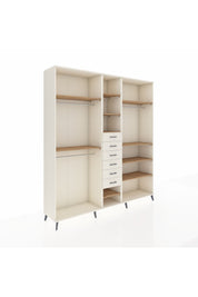 Hyperion Dolap 10 Raflı 6 Çekmeceli 3 Askılı 220x44x243 Aytaşı-Çam/Aytaşı