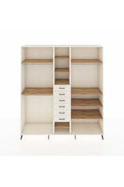 Hyperion Dolap 10 Raflı 6 Çekmeceli 3 Askılı 220x44x243 Aytaşı-Çam/Aytaşı