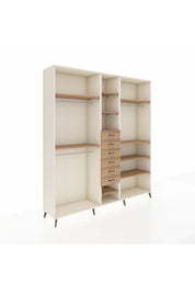 Hyperion Dolap 10 Raflı 6 Çekmeceli 3 Askılı 220x44x243 Aytaşı-Çam/Çam