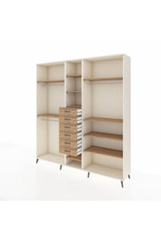 Hyperion Dolap 10 Raflı 6 Çekmeceli 3 Askılı 220x44x243 Aytaşı-Çam/Çam