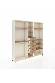 Hyperion Dolap 10 Raflı 6 Çekmeceli 3 Askılı 220x44x243 Aytaşı-Çam/Çam