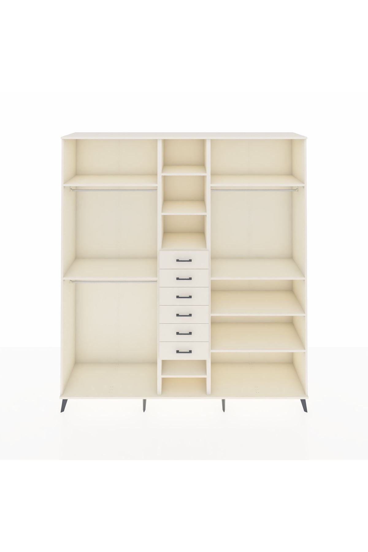 Hyperion Dolap 10 Raflı 6 Çekmeceli 3 Askılı 220x44x243 Aytaşı-Aytaşı/Aytaşı