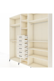 Hyperion Dolap 10 Raflı 6 Çekmeceli 3 Askılı 220x44x243 Aytaşı-Aytaşı/Aytaşı