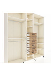 Hyperion Dolap 10 Raflı 6 Çekmeceli 3 Askılı 220x44x243 Aytaşı-Aytaşı/Çam