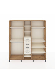 Hyperion Dolap 10 Raflı 6 Çekmeceli 3 Askılı 220x44x243 Çam-Aytaşı/Aytaşı