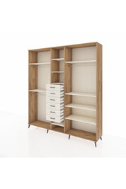 Hyperion Dolap 10 Raflı 6 Çekmeceli 3 Askılı 220x44x243 Çam-Aytaşı/Aytaşı