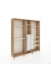 Hyperion Dolap 10 Raflı 6 Çekmeceli 3 Askılı 220x44x243 Çam-Aytaşı/Aytaşı