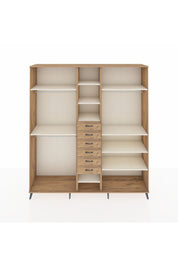 Hyperion Dolap 10 Raflı 6 Çekmeceli 3 Askılı 220x44x243 Çam-Aytaşı/Çam