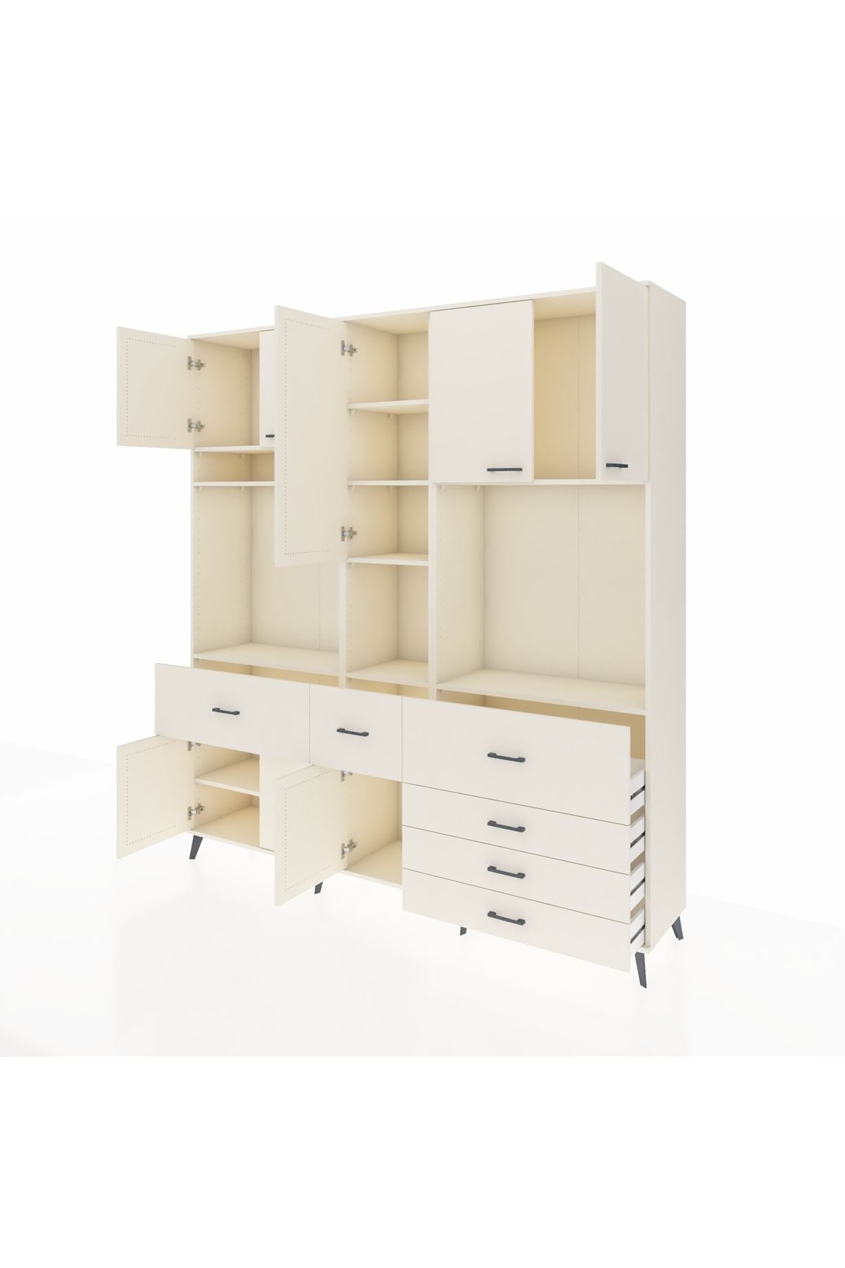 Hyperion Dolap 10 Raflı 6 Çekmeceli 8 Kapaklı 220x44x243 Aytaşı-Aytaşı/Aytaşı