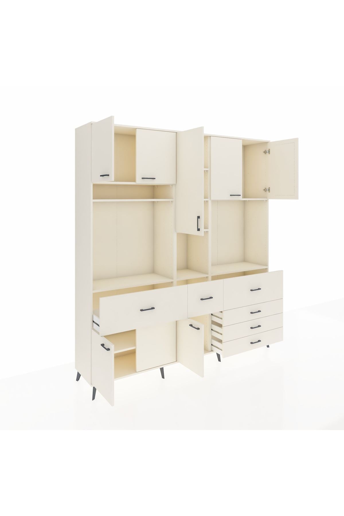 Hyperion Dolap 10 Raflı 6 Çekmeceli 8 Kapaklı 220x44x243 Aytaşı-Aytaşı/Aytaşı