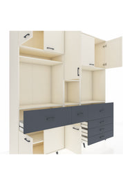 Hyperion Dolap 10 Raflı 6 Çekmeceli 8 Kapaklı 220x44x243 Aytaşı-Aytaşı/Antrasit