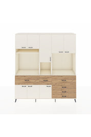 Hyperion Dolap 10 Raflı 6 Çekmeceli 8 Kapaklı 220x44x243 Aytaşı-Aytaşı/Çam