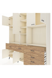 Hyperion Dolap 10 Raflı 6 Çekmeceli 8 Kapaklı 220x44x243 Aytaşı-Aytaşı/Çam