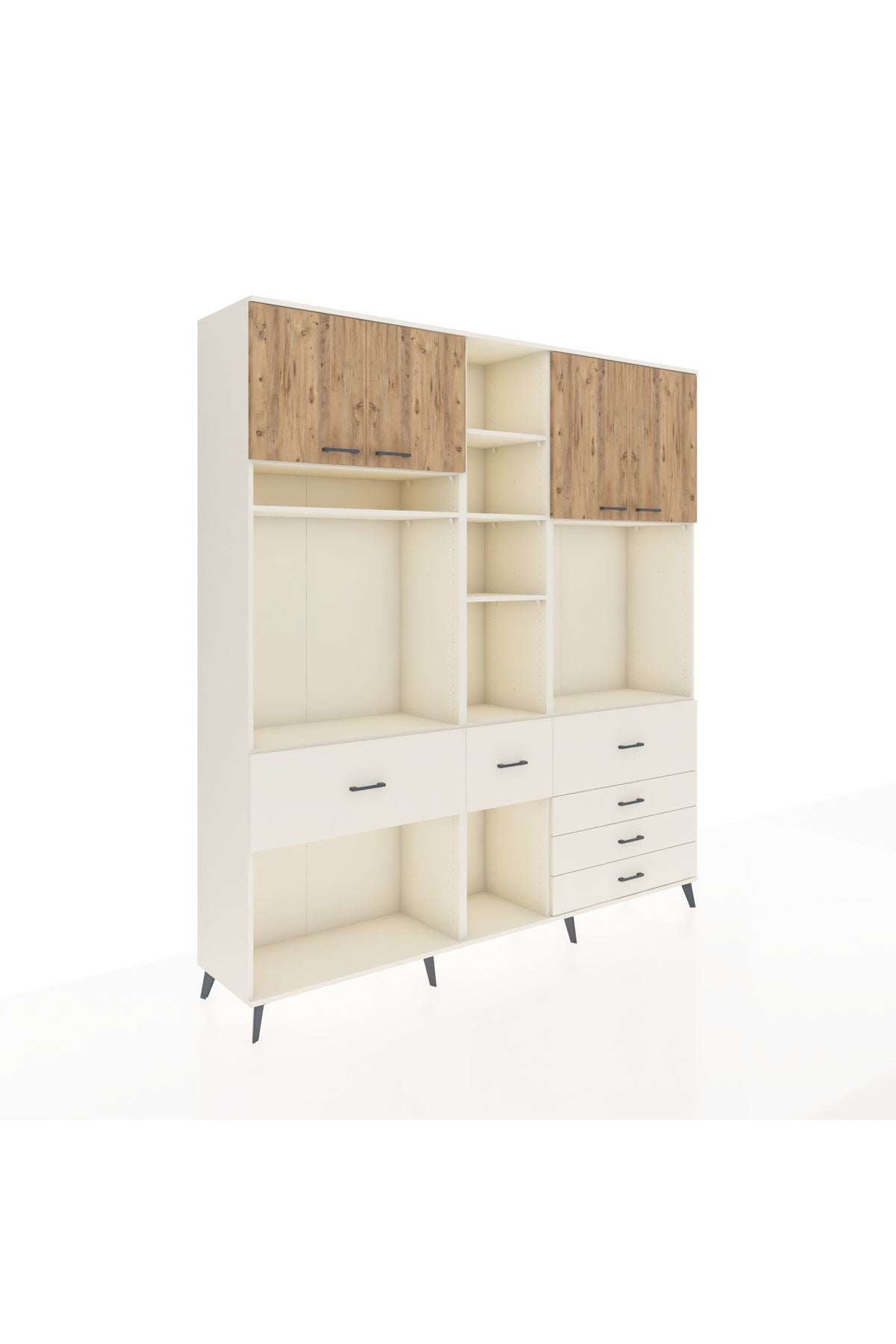 Hyperion Dolap 11 Raflı 6 Çekmeceli 4 Kapaklı 220x44x243 - S553M036V01B