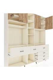 Hyperion Dolap 11 Raflı 6 Çekmeceli 4 Kapaklı 220x44x243 - S553M036V01B