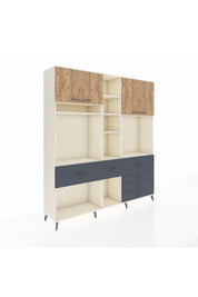 Hyperion Dolap 11 Raflı 6 Çekmeceli 4 Kapaklı 220x44x243 - S553M036V02B