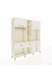 Hyperion Dolap 11 Raflı 6 Çekmeceli 4 Kapaklı 220x44x243 - S553M036V04B