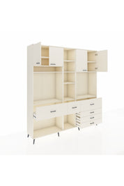Hyperion Dolap 11 Raflı 6 Çekmeceli 4 Kapaklı 220x44x243 - S553M036V04B