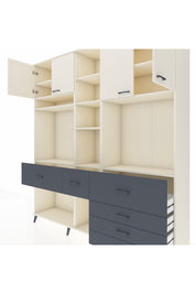 Hyperion Dolap 11 Raflı 6 Çekmeceli 4 Kapaklı 220x44x243 - S553M036V05B