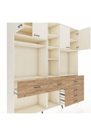 Hyperion Dolap 11 Raflı 6 Çekmeceli 4 Kapaklı 220x44x243 - S553M036V06B