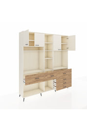 Hyperion Dolap 11 Raflı 6 Çekmeceli 4 Kapaklı 220x44x243 - S553M036V06B