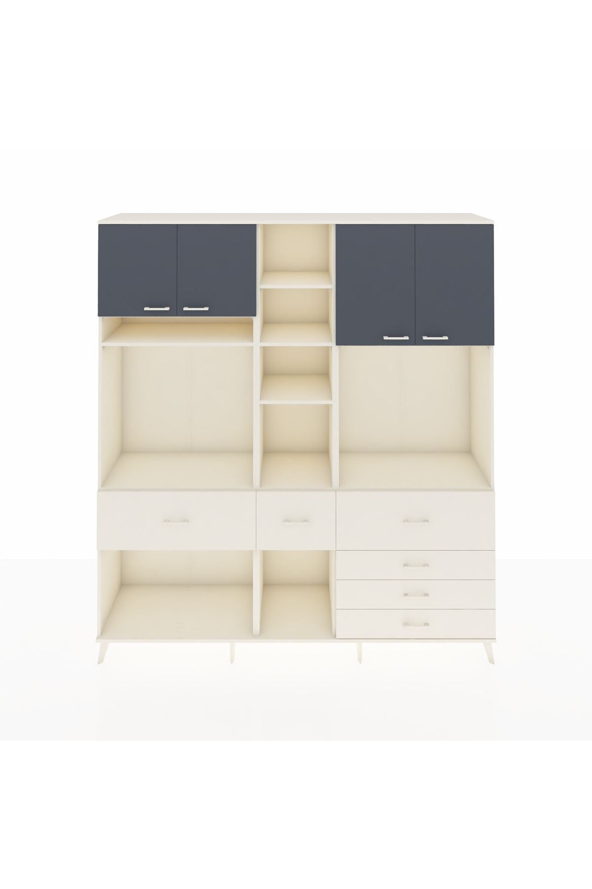 Hyperion Dolap 11 Raflı 6 Çekmeceli 4 Kapaklı 220x44x243 - S553M036V07B