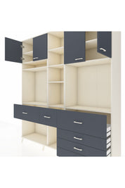 Hyperion Dolap 11 Raflı 6 Çekmeceli 4 Kapaklı 220x44x243 - S553M036V08B