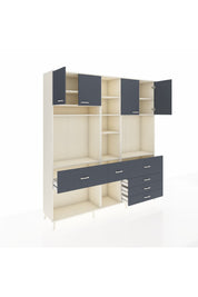 Hyperion Dolap 11 Raflı 6 Çekmeceli 4 Kapaklı 220x44x243 - S553M036V08B