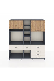 Hyperion Dolap 11 Raflı 6 Çekmeceli 4 Kapaklı 220x44x243 - S553M036V10B