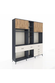 Hyperion Dolap 11 Raflı 6 Çekmeceli 4 Kapaklı 220x44x243 - S553M036V10B
