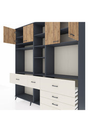 Hyperion Dolap 11 Raflı 6 Çekmeceli 4 Kapaklı 220x44x243 - S553M036V10B