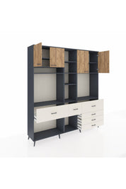 Hyperion Dolap 11 Raflı 6 Çekmeceli 4 Kapaklı 220x44x243 - S553M036V10B