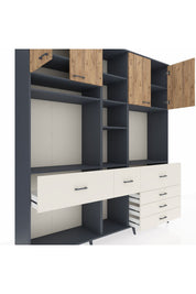 Hyperion Dolap 11 Raflı 6 Çekmeceli 4 Kapaklı 220x44x243 - S553M036V10B