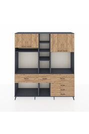 Hyperion Dolap 11 Raflı 6 Çekmeceli 4 Kapaklı 220x44x243 - S553M036V12B