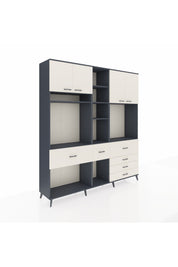 Hyperion Dolap 11 Raflı 6 Çekmeceli 4 Kapaklı 220x44x243 - S553M036V13B
