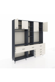 Hyperion Dolap 11 Raflı 6 Çekmeceli 4 Kapaklı 220x44x243 - S553M036V13B