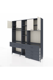 Hyperion Dolap 11 Raflı 6 Çekmeceli 4 Kapaklı 220x44x243 - S553M036V14B