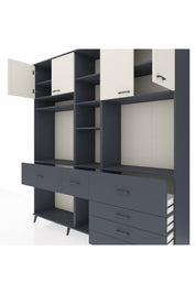 Hyperion Dolap 11 Raflı 6 Çekmeceli 4 Kapaklı 220x44x243 - S553M036V14B