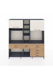 Hyperion Dolap 11 Raflı 6 Çekmeceli 4 Kapaklı 220x44x243 - S553M036V15B