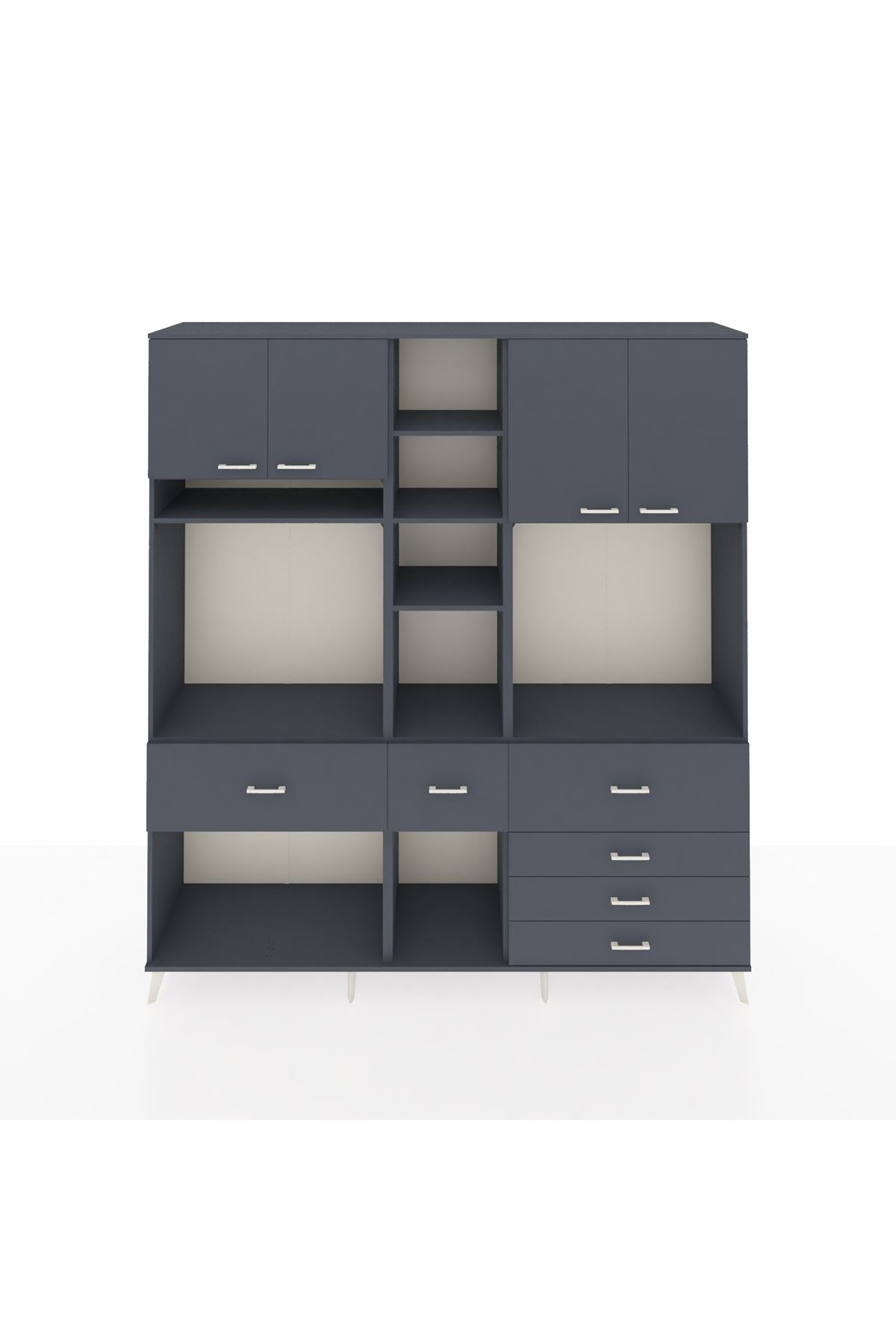 Hyperion Dolap 11 Raflı 6 Çekmeceli 4 Kapaklı 220x44x243 - S553M036V17B