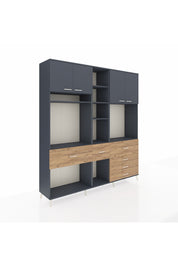 Hyperion Dolap 11 Raflı 6 Çekmeceli 4 Kapaklı 220x44x243 - S553M036V18B