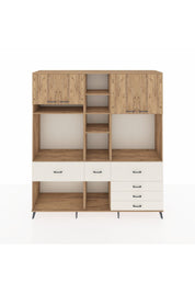 Hyperion Dolap 11 Raflı 6 Çekmeceli 4 Kapaklı 220x44x243 - S553M036V19B