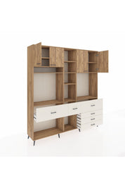 Hyperion Dolap 11 Raflı 6 Çekmeceli 4 Kapaklı 220x44x243 - S553M036V19B